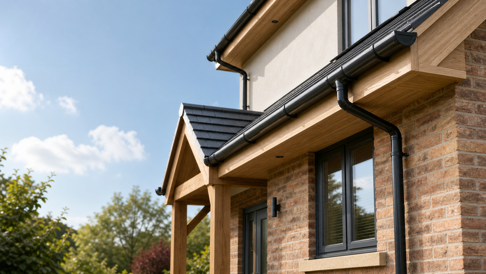Home eaves and fascia carpentry example
