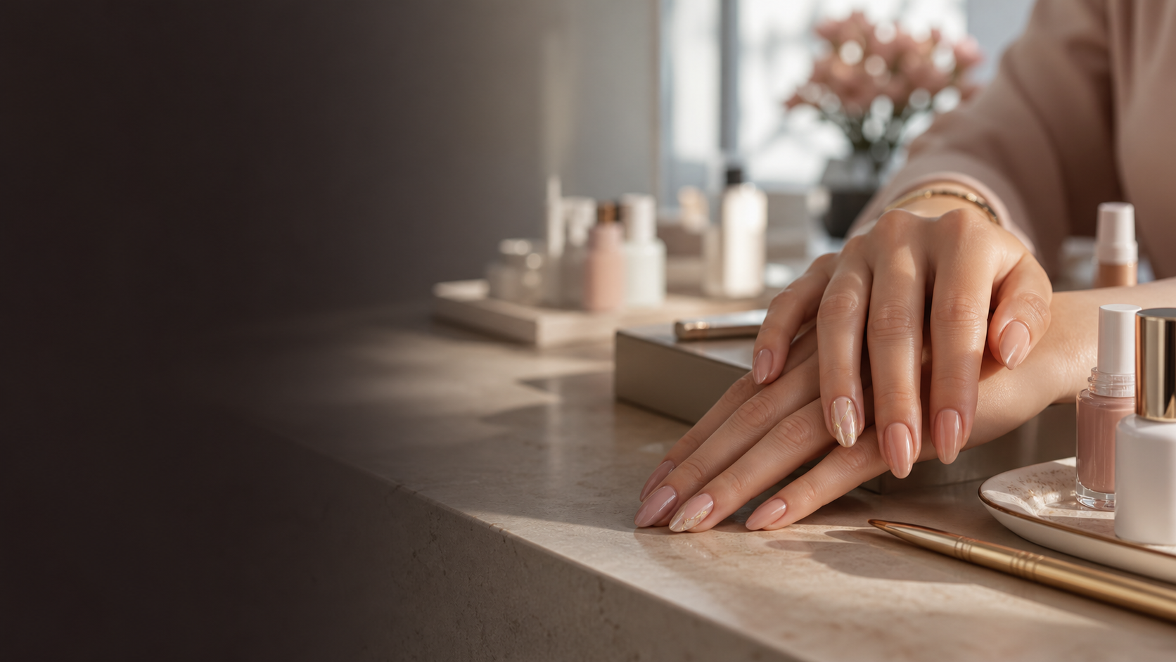 Elegant salon treatment setup